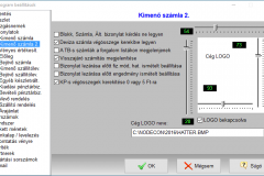 Kimenő számla beállításai